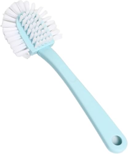 djgkENVQ Shoe Brush 1pcs Durable Household Supplies Five-sided Shoes Brushes Shoe Cleaner Cleaning Laundry Brush Long Handle Multi-functional(Blue)