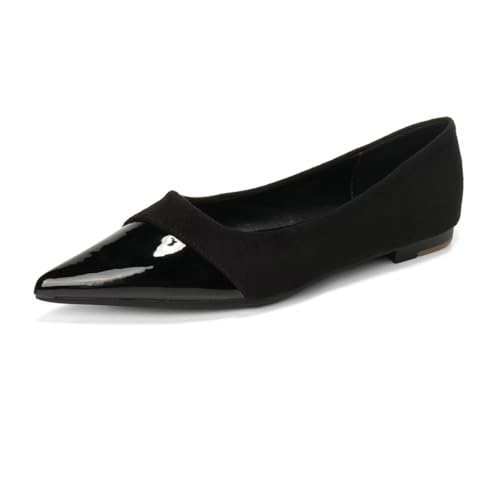 ChaiRong Zhou Women Pointed Toe Suede Slip on Casual Dress Office Driving Shoes - Main Image