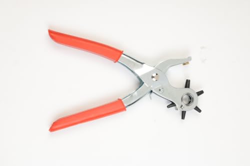 Image of Spartan 9 Inch Standard Hole Punch Pliers | Heavy Duty Manual Standard Hole Punch Pliers ather Hole Punch Tool with Ergonomic Non-Slip Handles | Ideal for Leather, Belts, Rubber, Plastic, Fabric & DIY