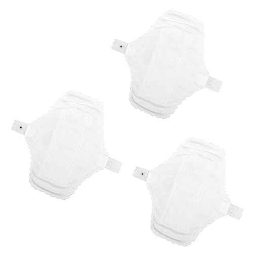 VERDANVERSE 3 piezas Compresas Reutilizables de Algodón con Diseño de Encaje Toallas Sanitarias Lavables para Mujer Protección Transpirable Químicos