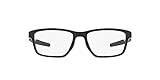 Oakley Men's OX8153 Metalink Rectangular Prescription Eyewear Frames, Satin Black/Demo Lens, 55 mm