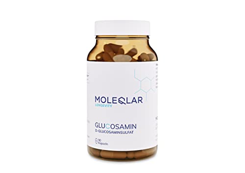 Glucosamin ⎮ MoleQlar® Glucosaminsulfat 90 Kapseln ⎮ hochdosiert 850 mg pro Tag ⎮vegan und glutenfrei⎮ohne Zusätze Cover