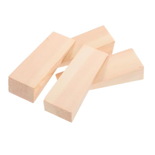 KOCKSHION 4個木製三角楔子 ドア窓設置用 多用途の木片 シム材 室内トッパー