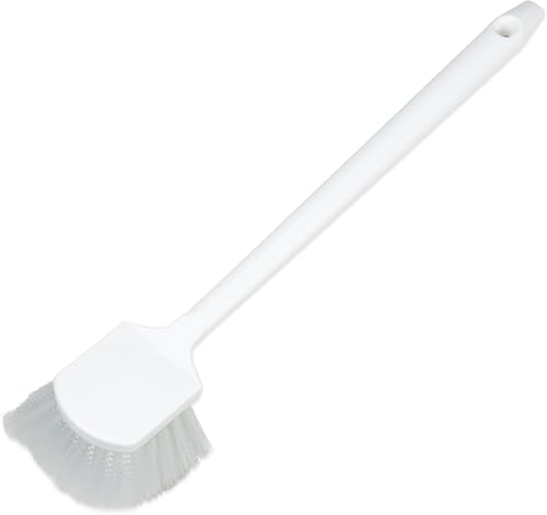 Image of SPARTA 4050000 Nylon Utility Scrub Brush, Cleaning Brush, Utility Brush With Hanging Hole For Kitchen, Restaurant, Home , 20 Inches, White