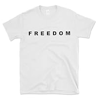 Charlie Kirk Freedom Shirt Freedom T-Shirt Unisex Charlie Kirk Merch Crewneck Short Sleeve Letter Print Graphic Tees White
