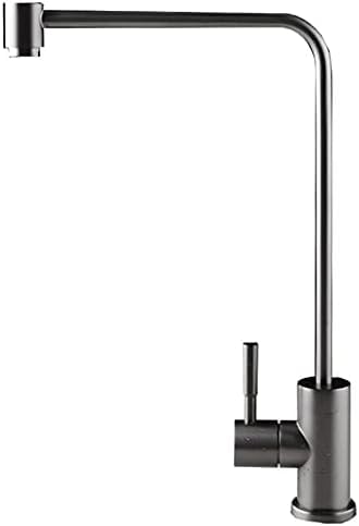 Robinet de filtre à eau potable rotatif 360 cuisine en or et gris 1/4
