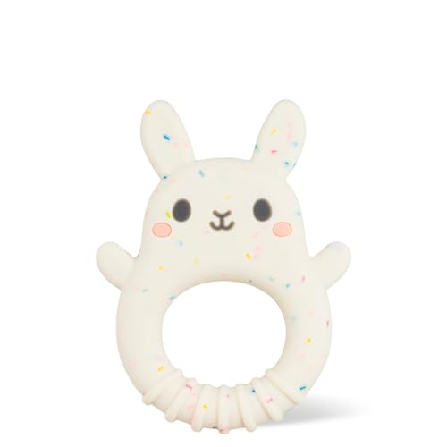 Image of Tiger Tribe Baby Silicone Teether - Bunny Shape, BPA-Free, Soft Relief for Teething, Sensory Toy for Newborns and Infants 0-18 Months
