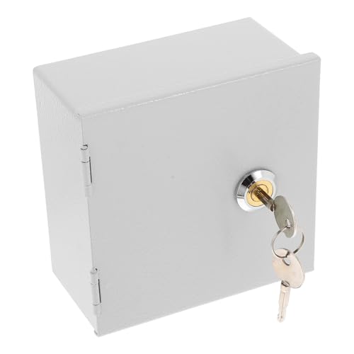 ibasenice Caja Protectora de Acero Inoxidable con Cerradura y Montaje Superficial o Empotrado para Enchufes para Estaciones de Carga Eléctricas en Exteriores