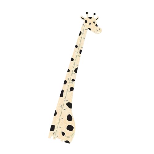 Toise girafe en bois amovible pour mesurer enfant sans abîmer le mur