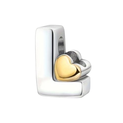 Fc'Noqgn Lettere Charms Perline Charms Lettera L Charms Perline europee per bracciali e collane