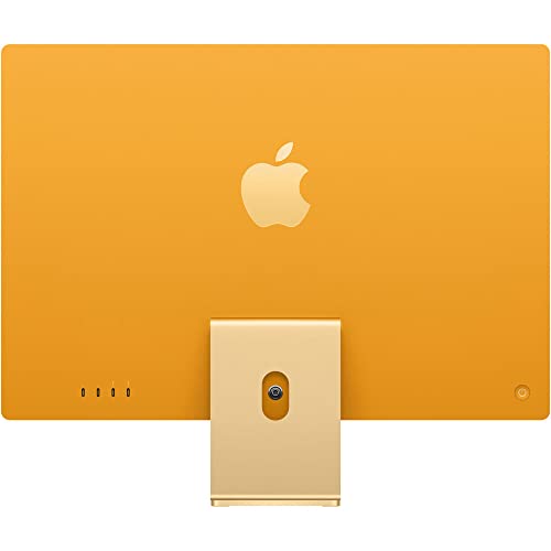 Image of Apple 2021 iMac with Apple M1 Chip with 8-core CPU, 24-inch, 8GB RAM, 512GB SSD Storage, Yellow (Renewed)