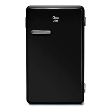 Frigobar Retrô, 95L, Preto, 110V, Midea, MRV10P1