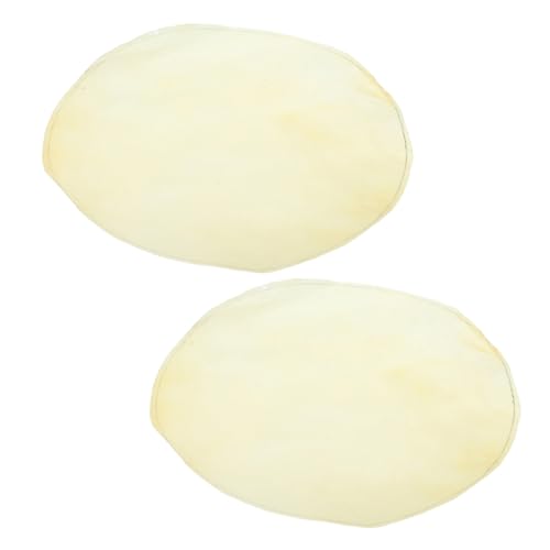 RUNROTOO 2 piezas Piel de Cabra para Tambor de Cuero Natural Resistente para Parches de Percusión Duraderos Reutilizables y Ligeros Accesorios para Batería y Tambores Africanos