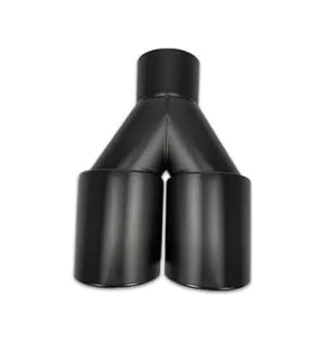 Double Embout d'Échappement Noir Mat en Acier Inoxydable 63-89mm pour Finition Tuning Premium