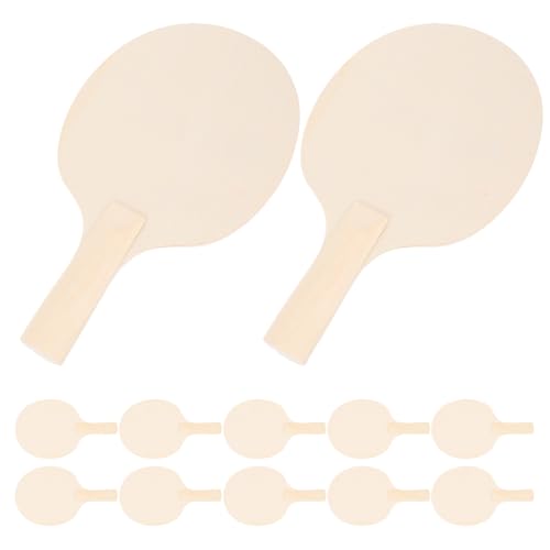 Raquettes de tennis de table MAGICLULU en bois brut pour ateliers DIY et loisirs créatifs