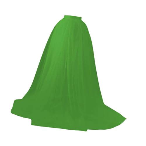 Women Mesh Tulle Tutu Skirt Thin Skirt Trendy Maxi Dress for Festivals Banquets Green4