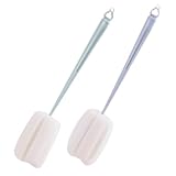 GLSTOY 2本セットボトルブラシ 多機能カップ洗浄ブラシ 吊り下げ収納対応 ワイン 水筒 牛乳瓶用 家庭用軽量クリーニングツール