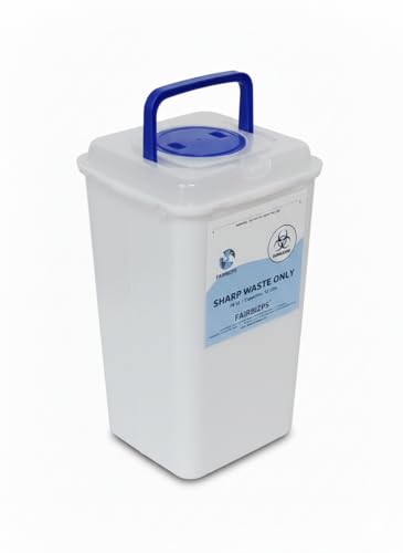 Image of 12 LTR Bio-Medical Sharps Container | Puncture Proof Plastic Disposal Bin for Needles, Glass Waste & Metallic Implants
