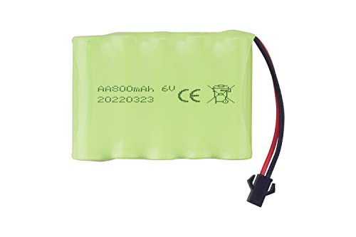 Fytoo 2Pcs Aa 6.0V 800Mah Rechargeable Rc Toy Car Battery Sm2P Plug Rc Truck Stunt Car Excavator Toy Car Battery And Accessories 2Pcs Usb Charging Cable #TOP3