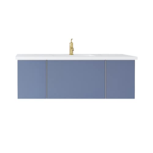 Laviva Vitri 48 - Nautical Blue Cabinet Matte White Viva