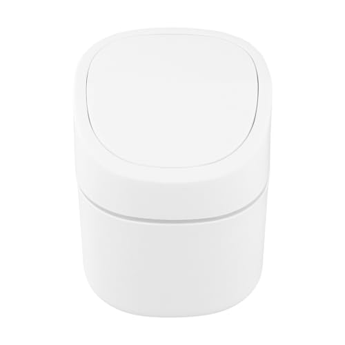 Culinavog Petite Poubelle de Table, Poubelle Mini Bureau 2L, Couvercle à Rabat, Plastique Résistant, Mini Corbeille à Papier, poubelle table Compacte pour...