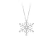 KATARINA Diamond Snow Flake Pendant Necklace in Sterling Silver (1/10 cttw,G-H, I3-I4)