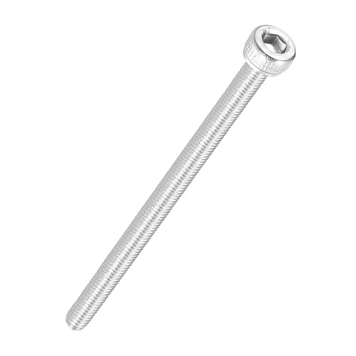 Kozelo 20pcs Tornillos de Cabeza Hexagonal - [M3-0.5 x 50mm] Acero Inoxidable 304 Totalmente Roscado Allen Tornillo para Motor Eléctrico Ventilador Impresión 3D Reparación, Plateado