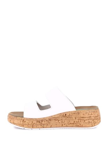 Sandales compensées GRÜNLAND cuir blanc élégance premium - 4