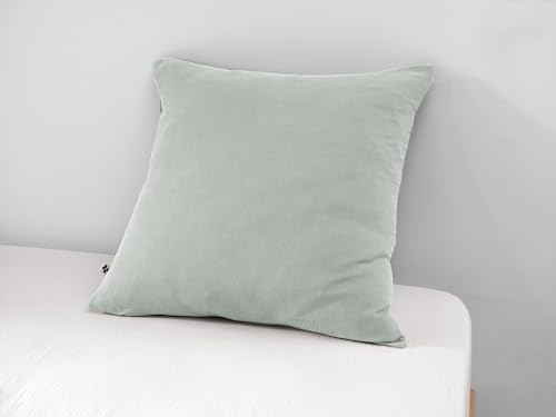 Taies d'Oreiller 60x60 cm en Double Gaze de Coton Premium GAÏA Eucalyptus - 6