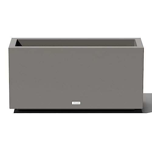 Veradek Block Series Long Box Planter - Rectangular Outdoor Planter | Made From Durable Plastic With Double-Walled Construction. Modern PorchPatio Decor for Plants and Flowers product thumbnail 11