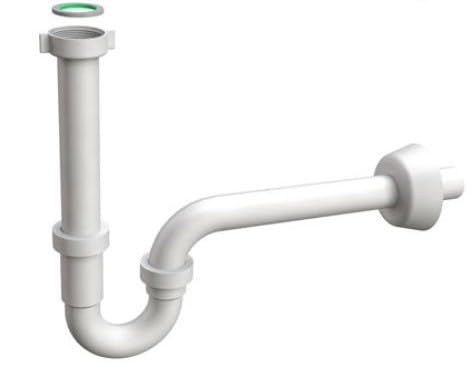 Image of Bonomini P Trap for Wash Basin & Kitchen Sink, 1 inch1 /4, PP Material, Off White, Modern Style