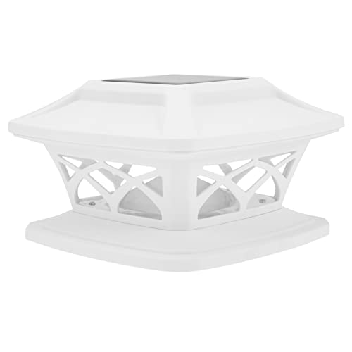 Uonlytech Palo Solare Per Arredamento Decorazione Recinzione Pilastro Notte Esterno Led Patio Lampada Luce Luci Caps Giardino Deck Piazza Paesaggio Cap Flood