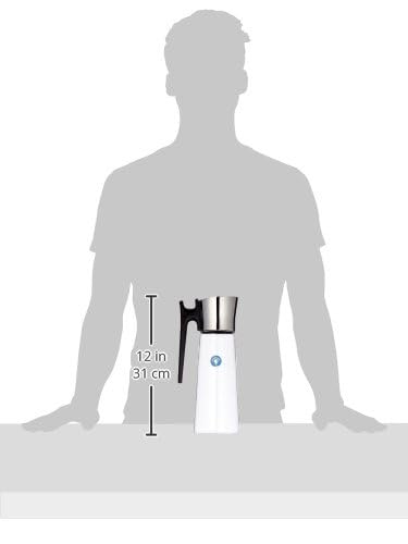 Foto von WMF Basic Wasserkaraffe mit Griff 1,5 Liter, Glaskaraffe mit Deckel 1,5 l, Silikondeckel, Closeup-Verschluss