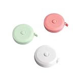 3PCS Mini Retractable Tape Measure Flexible, Pocket Size, Dual Sided, Tailor Measuring Tapes for Body Measurement Weight Loss Cloth Knitting Craft