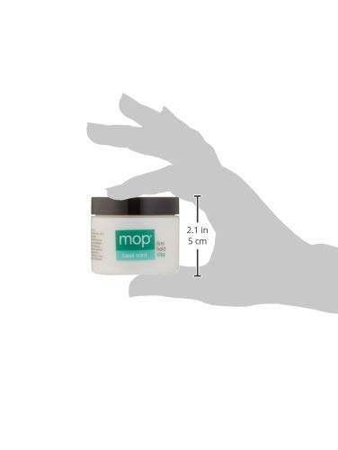Miniatura 7 de MOP Arcilla de sujeción firme de menta de albahaca, 2 onzas, fijación duradera, definición, acabado mate texturizado para todo tipo de cabello