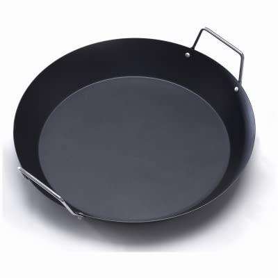 Imusa CAR-52022 Nonstick Paella Grill Pan, Carbon Steel, Metal Handles, 15 in. - Quantity 4