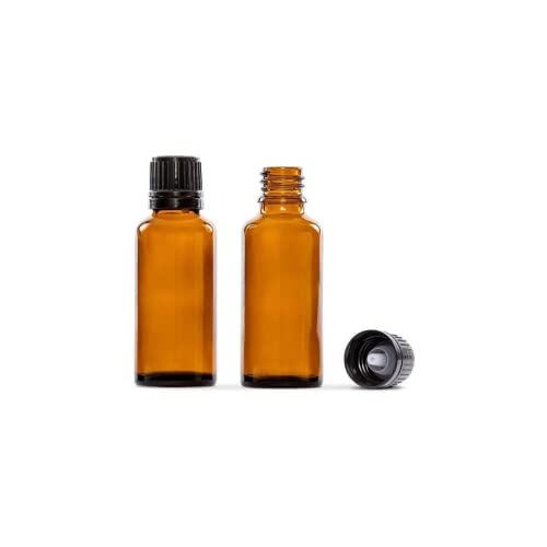 Image of Amber Glass Bottle with Euro Dropper for Essential oils /Blends (Pack of 2)