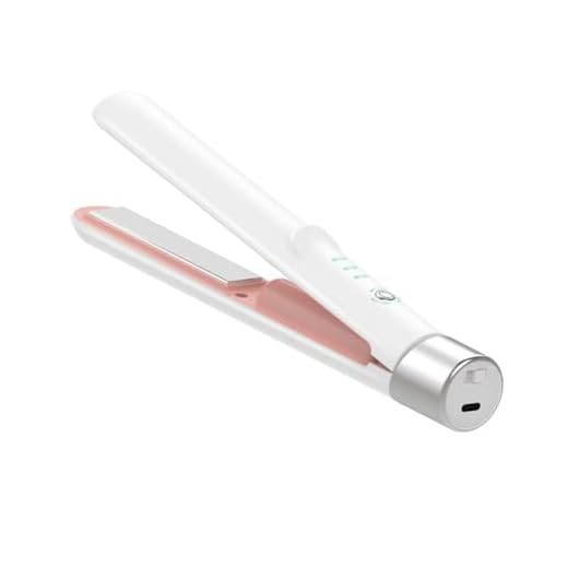 Cordless Hair Straightener, Portable Mini Flat Iron Hair Straightener for Travel, 20s Fast Heating, USB-C Rechargeable, Hair Straightening and Curler 2 in 1 for Women (White)