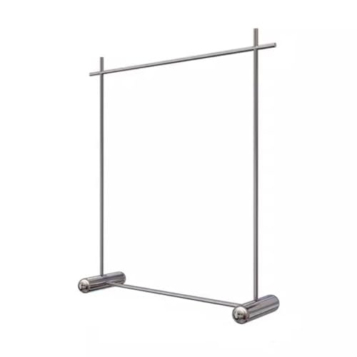 Portant à vêtements en acier inoxydable de grande taille pour dressing et portant sur pied solide