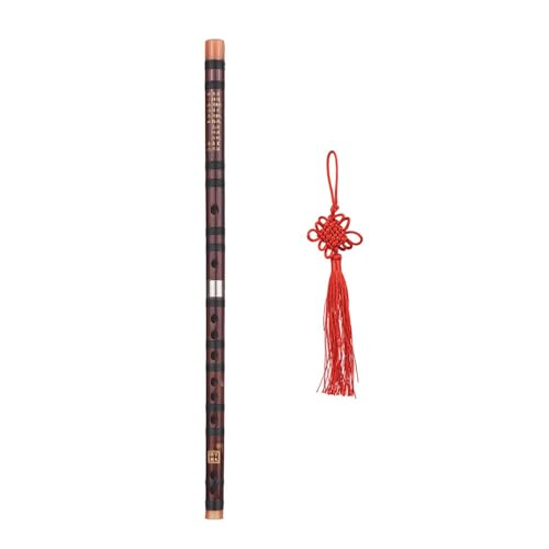Fafeicy Flauta de bambú China, Material de bambú Amargo, Tono Claro y Sonido Preciso, Dizi con Tecla C Portátil para Principiantes y Amantes de la Música Tradicional (Tecla G)