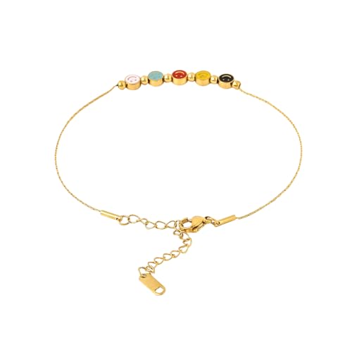 Image of Yellow Chimes Bohemian Starfish Charms Beaded Bracelet Cum Anklet for Women and Girls