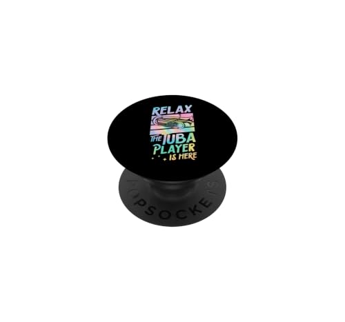 Relax The Tuba Player is Here Style rétro PopSockets PopGrip Adhésif