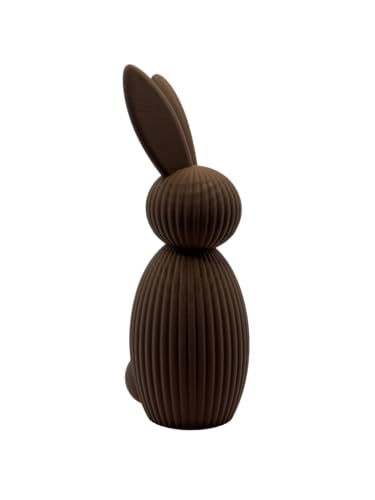 Moderne Osterdeko-Figuren im minimalistischen Linien-Style - hergestellt aus ultraleichtem biologisch abbaubarem Biopolymer (Hase-Braun)