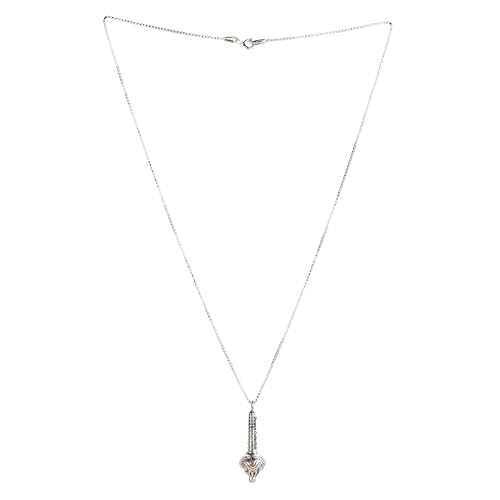 Image of DHRUVS COLLECTION Exclusive 925 Pure Silver Hanuman Gadha Pendant With Chain for Unisex (Weight - 5 Grams)