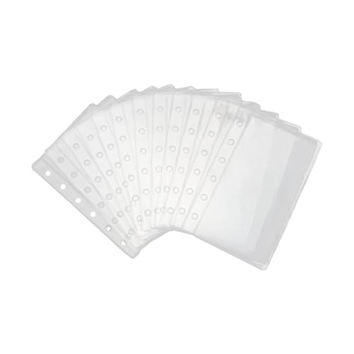 A7 Binder Pockets, 12pcs PVC Binder Pouches, Loose Leaf 6