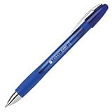FORAY(R) Super Comfort Grip Ballpoint Pens With Caps, Medium Point, 1.0 mm, Blue Barrel, Blue Ink, Pack Of 12