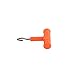 Pilipane Fishing Knot Puller with T Handle Design for Carp Fishing Plastic, Stainless Steel Hook, Easy to Use, Ensures Strong Knots and Rig Testing, Essential Tool for Anglers (Orange)