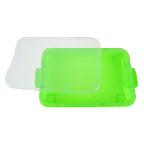 UPKOCH Bandeja De Juego Apilable: Contenedor Sensorial Vacío, Contenedor De Almacenamiento Portátil De Plástico, Bandeja De Juego Apilable para Juguetes, Manualidades Y Arena, Verde
