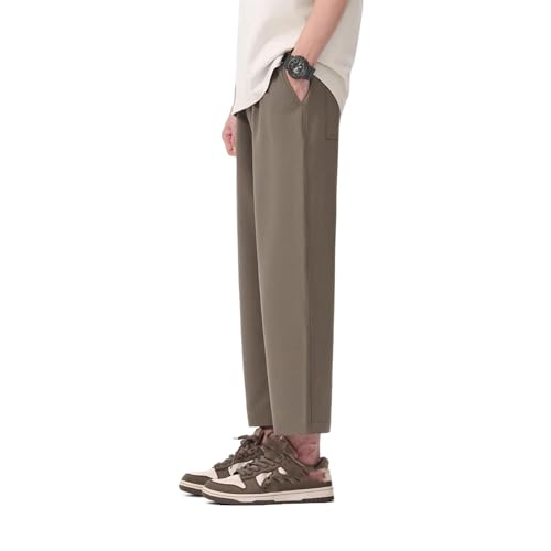 Men's Pants Summer Lightweight Breathable Japanese Retro Casual Capri Trouser