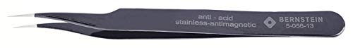 Bernstein Werkzeug SMD-Pinzette, leicht gebogen, super-spitz mit ESD-Beschichtung, 120 mm, 5-056-13 Cover